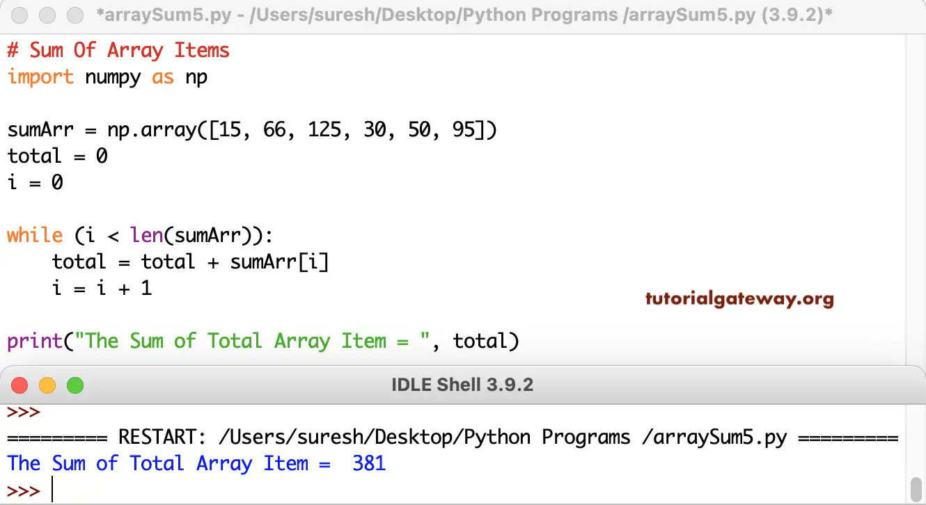 Python Program To Find Sum Of Numpy Array 7462 Hot Sex Picture 9280