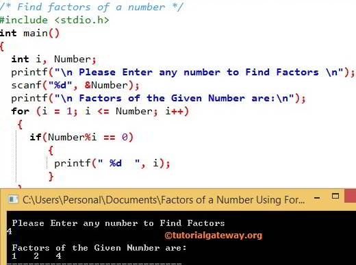 c program to print n consecutive numbers using for loop