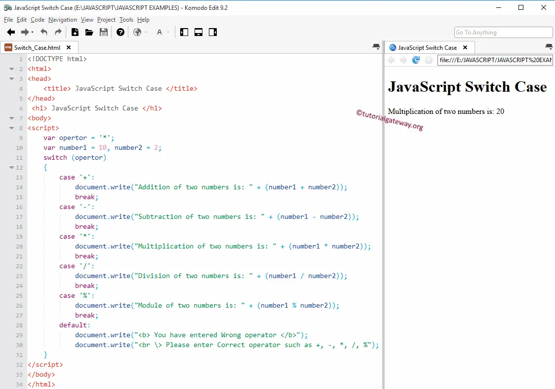 program to write javascript