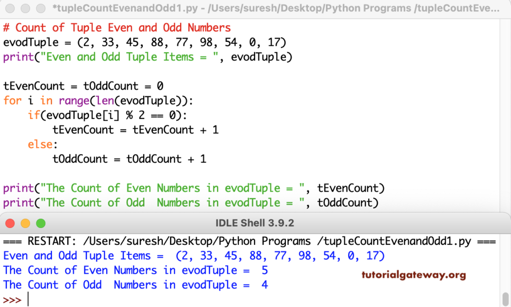 python-program-to-count-even-and-odd-numbers-in-tuple