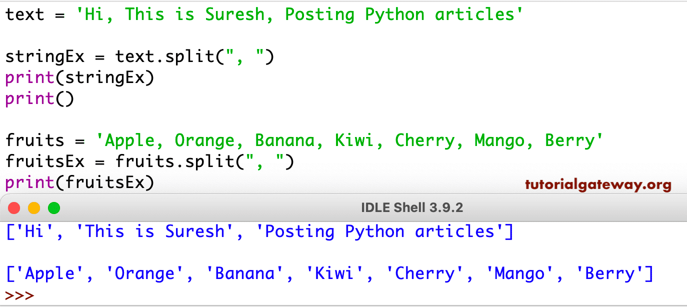 Split python